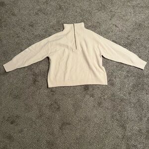 J Crew White Acrylic/Wool Blend White Sweater Women’s L